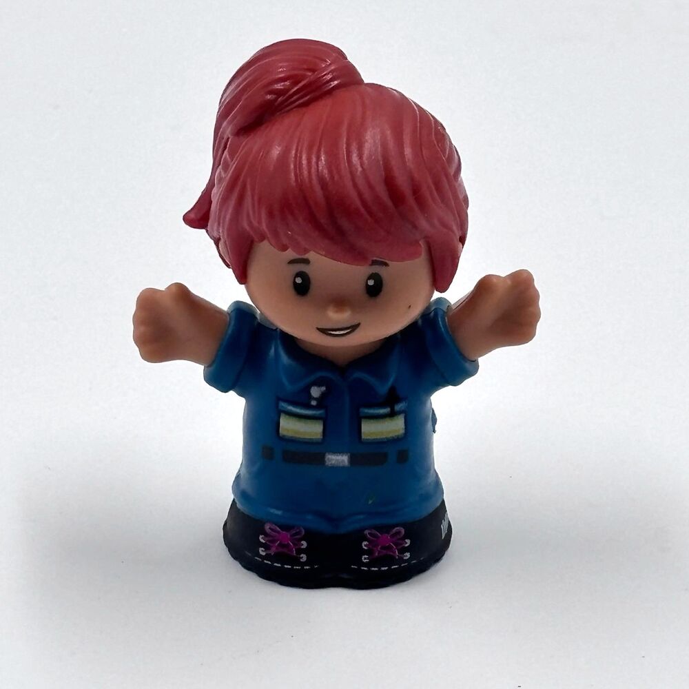 Fisher-Price Little People Female Mechanic Tow Truck Driver Figure Red Hair